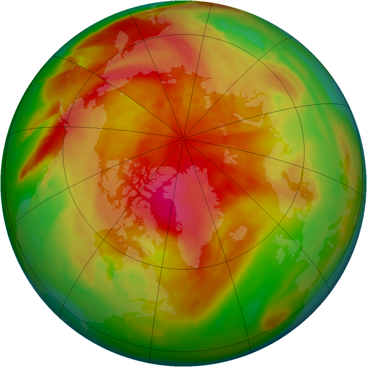 Arctic ozone map for 13 April 2015